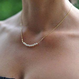 AYYUFE Women's Pearl Pendant Chain Choker Necklace